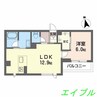 シャーメゾン　カームヴィラ 1LDKの間取り