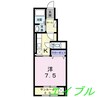 サンフラワーＫ 1Kの間取り