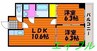 サニーヒルズ大福 2LDKの間取り