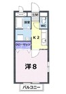 天神ヒルズＡ 1Kの間取り
