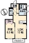 セブンス青江アネックス 1LDKの間取り