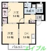 ヴィ・アージュ　A棟 2Kの間取り