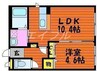 ラフィネ・プレジール 1LDKの間取り
