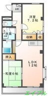 サンピア大福 2LDKの間取り