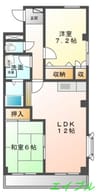サンピア大福 2LDKの間取り