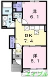 セトルＹＵＵＺＡＫＩ 2DKの間取り