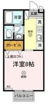 エクレール青江 1Rの間取り