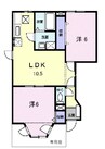 マスカット若宮 2LDKの間取り