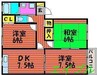 グレイスフル福富Ｄ棟 3DKの間取り
