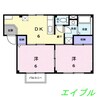 アルモニー 2DKの間取り