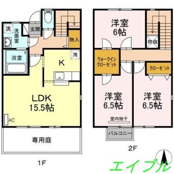 間取図 リースランド西市　Ｄ棟