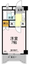 カナンハイツ大元 1Kの間取り
