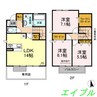 ラフィーネ下中野　B棟 3LDKの間取り