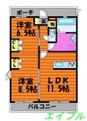 ルミナス 2LDKの間取り