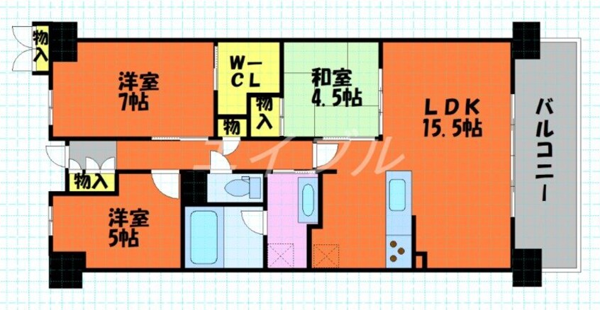 間取図 ポレスター倉敷駅西