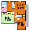 パミドール　F棟 2LDKの間取り