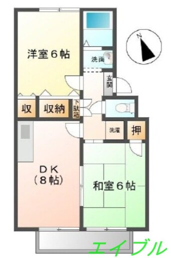 間取図 グローリーハウス的場Ａ
