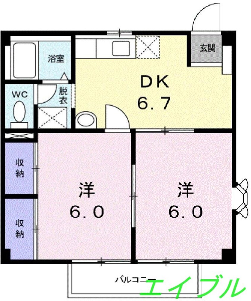間取図 ベルフラワーⅠ