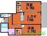 グランマスト福浜　Ｂ棟 2LDKの間取り