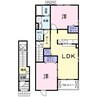 グローリアＡ 2LDKの間取り