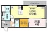 セラヴィ 1LDKの間取り