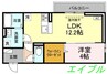 セラヴィ 1LDKの間取り