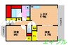 カーサフィオーレ西市駅前 2LDKの間取り