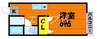 ベルハイム中庄Ⅱ 1Kの間取り