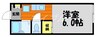 コスモスＡ 1Kの間取り