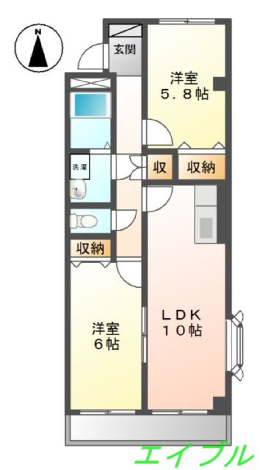 間取図 ＢＥＬＬ　ＣＲＥＳＴⅡ