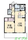 ラ・パルテール豊成　壱番館 1LDKの間取り