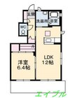 ラ・パルテール豊成　壱番館 1LDKの間取り