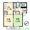 フレグランスまほろば　A棟 2DKの間取り