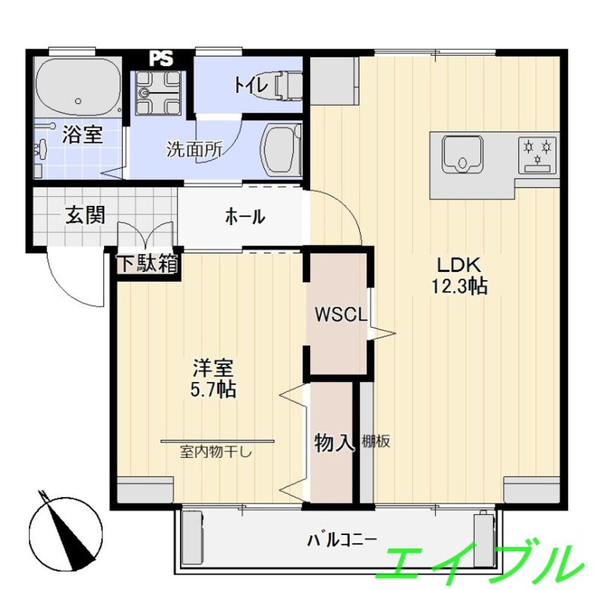 間取図 プレジール藤