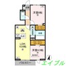 フォーゲルセレーノ　A棟 2LDKの間取り