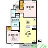 フォーゲルセレーノ　B棟 2LDKの間取り