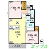 フォーゲルセレーノ　B棟 2LDKの間取り