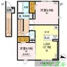 フォーゲルセレーノ　B棟 2LDKの間取り