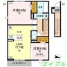 フォーゲルセレーノ　B棟 2LDKの間取り