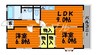 グランアルブル 2LDKの間取り