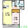 リンゴの家 1LDKの間取り