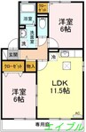 メゾンドールβ　Ｃ棟 2LDKの間取り