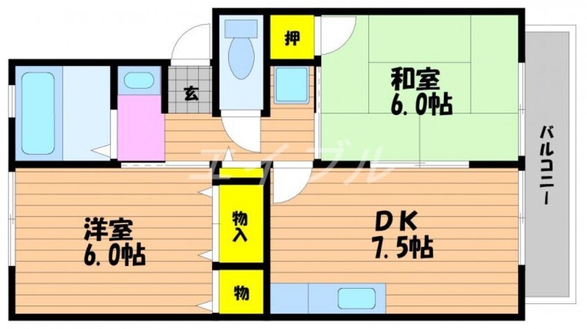 間取図 ドミール・ミキ　Ｂ