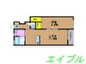 クレア　南棟 1LDKの間取り