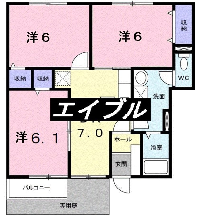 間取図 グラン・クールＢ