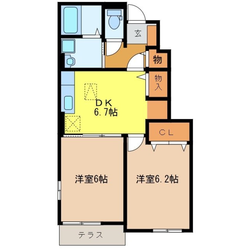 間取図 ライズピークA