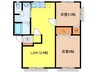 シティハイツ野口A 2LDKの間取り