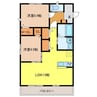 ヴェンティＴＯＳＵ弐 2LDKの間取り