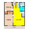 サンハイツ福山 B棟 2LDKの間取り