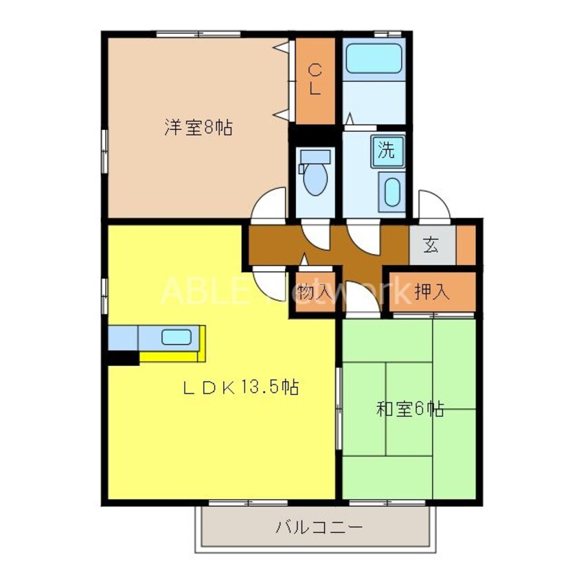 間取図 アヴニール弥生が丘Ａ・Ｂ棟